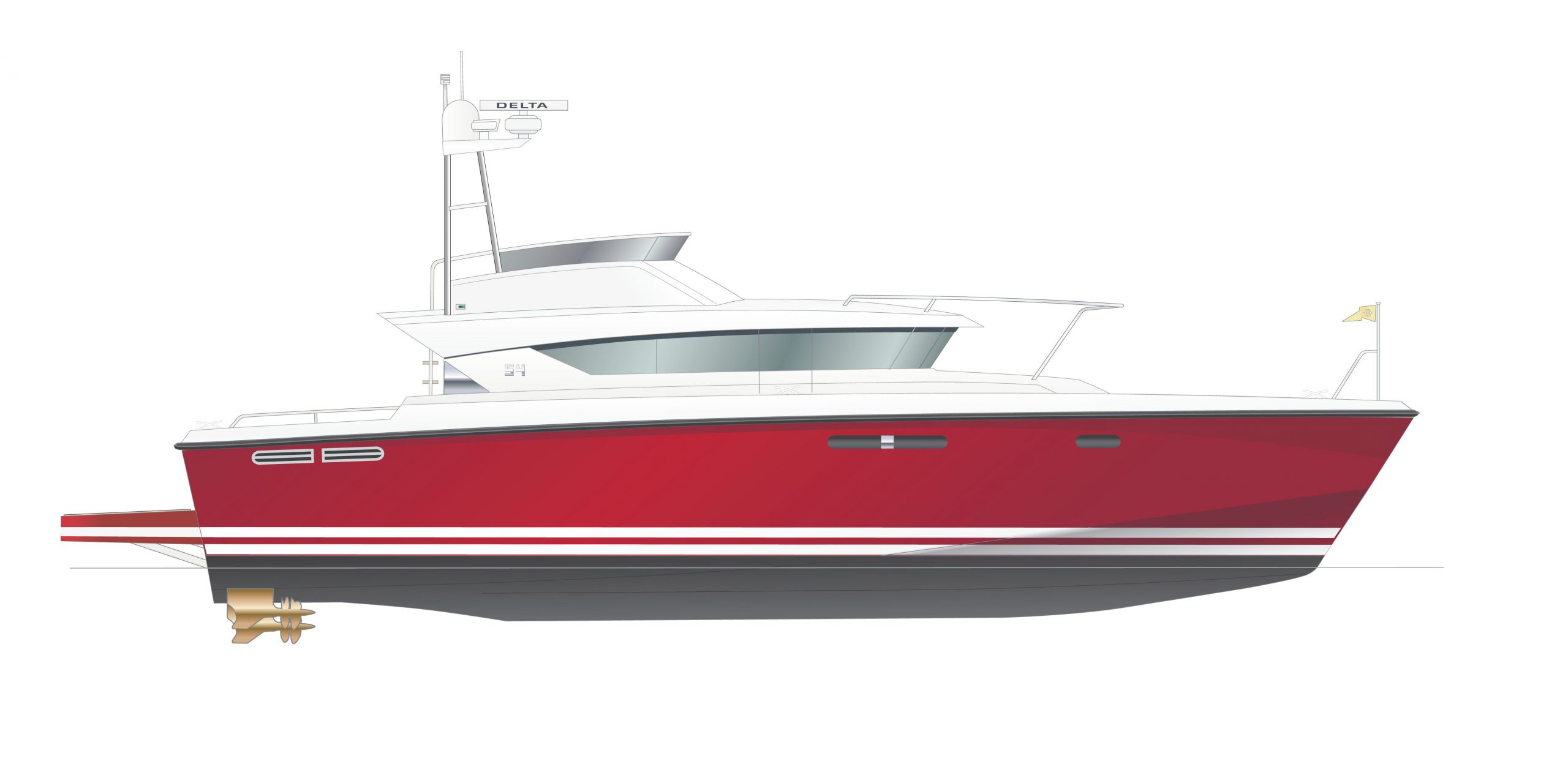 best luxury yacht brands delta 54 fly design scaled Carbon Fiber Yachts